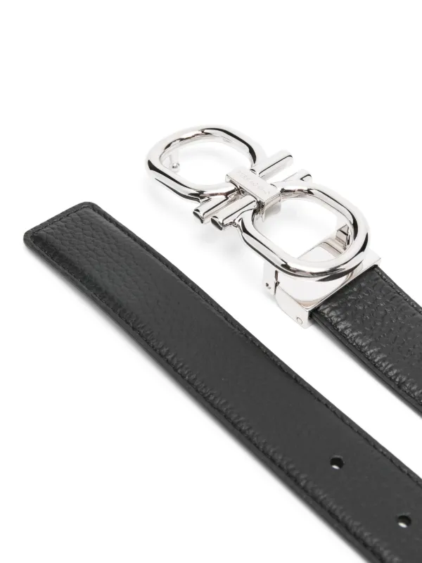 Ferragamo ガンチーニ レザーベルト | ブラック | FARFETCH JP