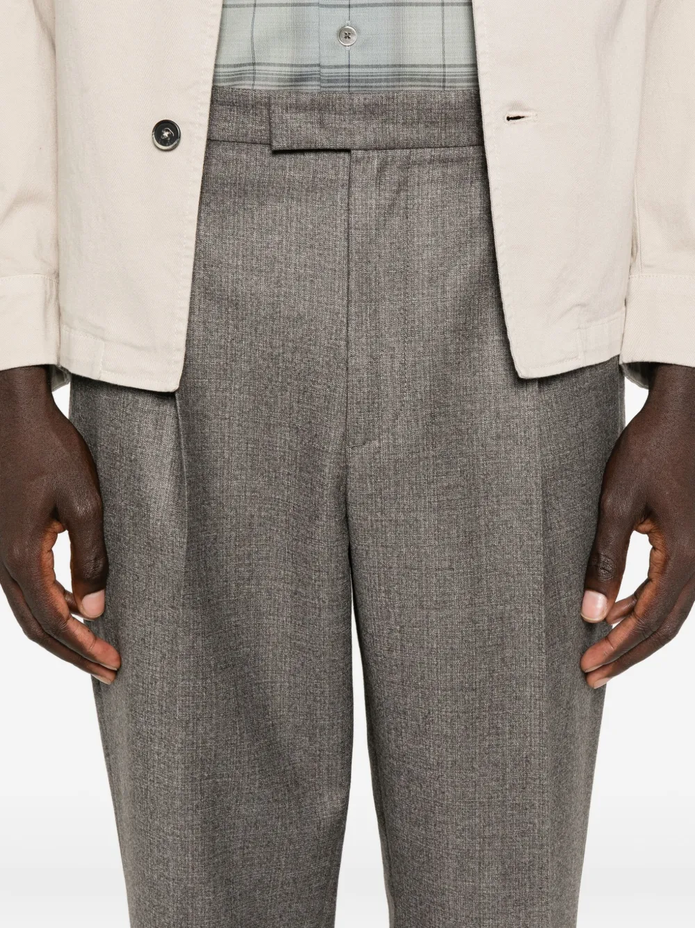 Barena Broek met geplooide details Grijs