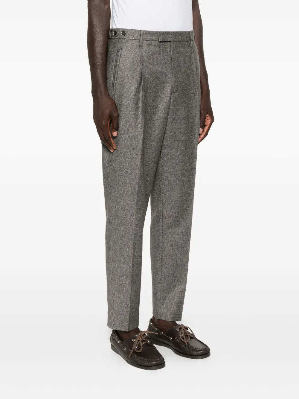 Barena Broek met geplooide details Grijs