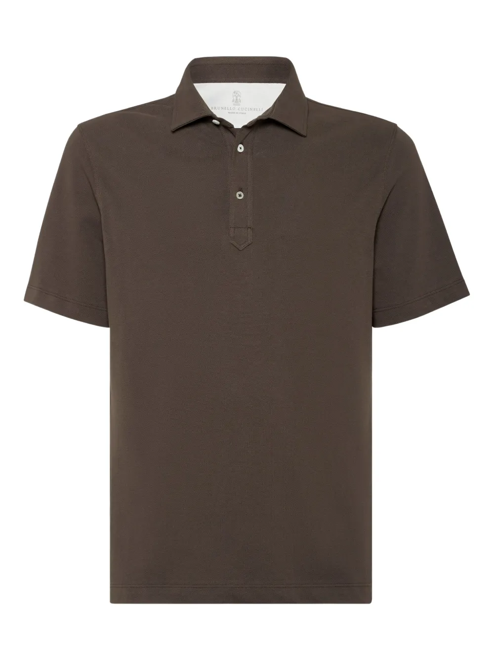 Brunello Cucinelli Piqué Polo Shirt In Brown