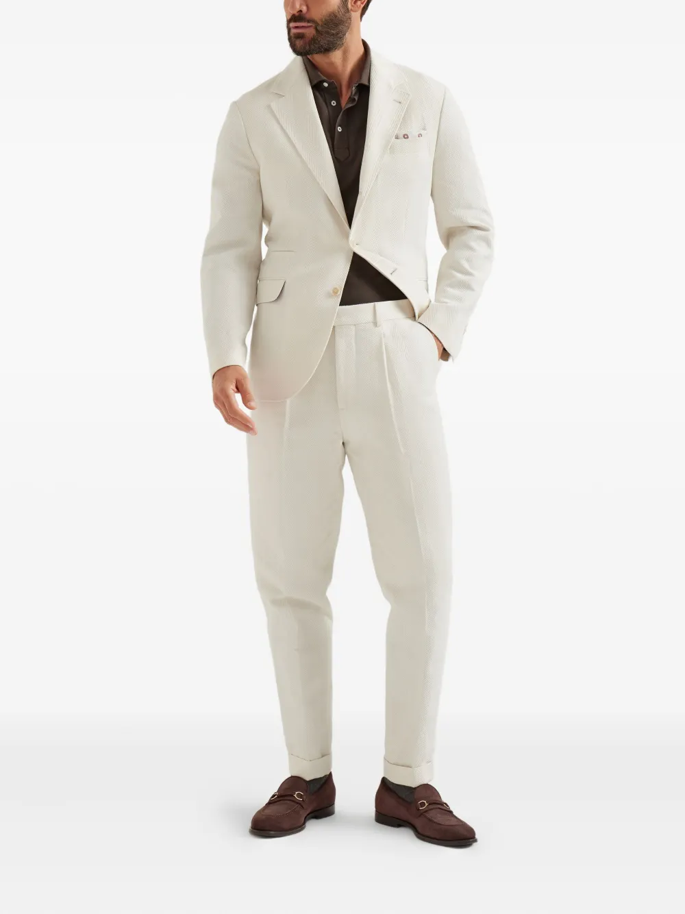 Brunello Cucinelli Piqué poloshirt - Bruin