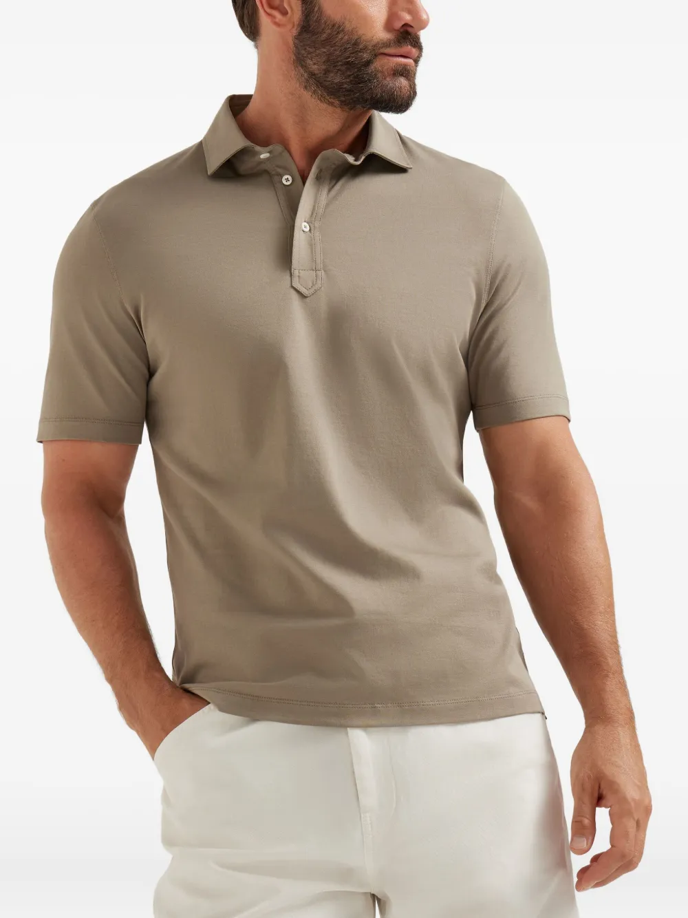 Brunello Cucinelli Katoenen poloshirt Groen