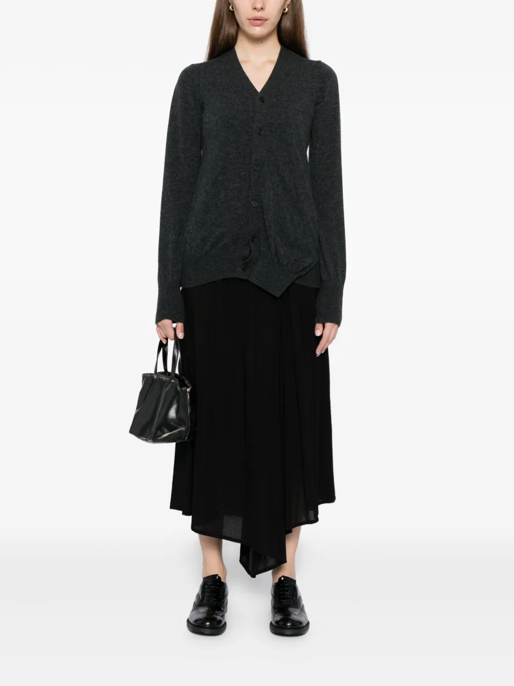 Yohji Yamamoto V-neck Cardigan In Black