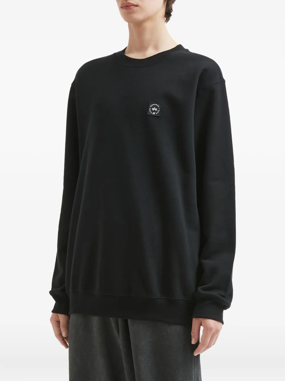 izzue x Alpha Industries sweater met logopatch Zwart