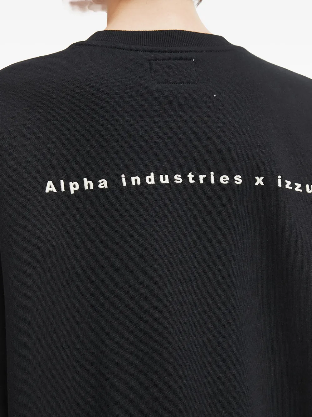 izzue x Alpha Industries sweater met logopatch Zwart