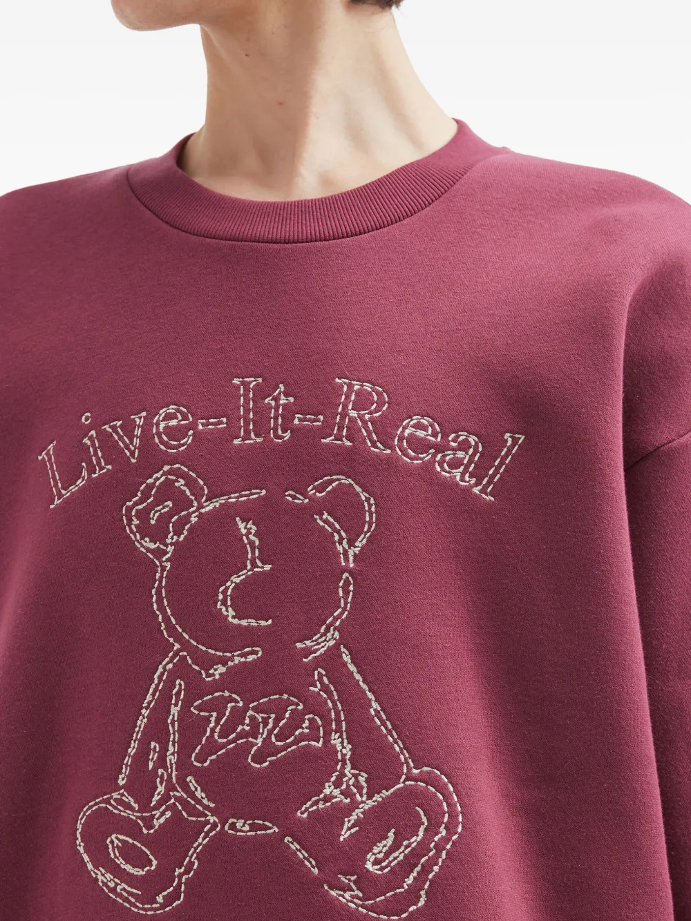 Izzue Teddy-embroidered Sweatshirt In Red