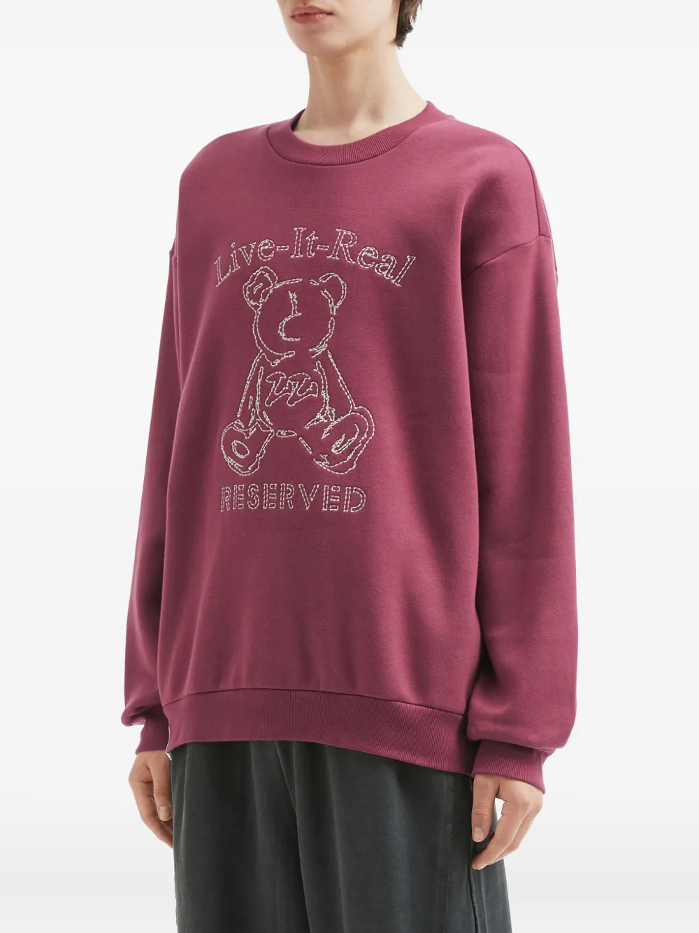 Izzue Teddy-embroidered Sweatshirt In Red