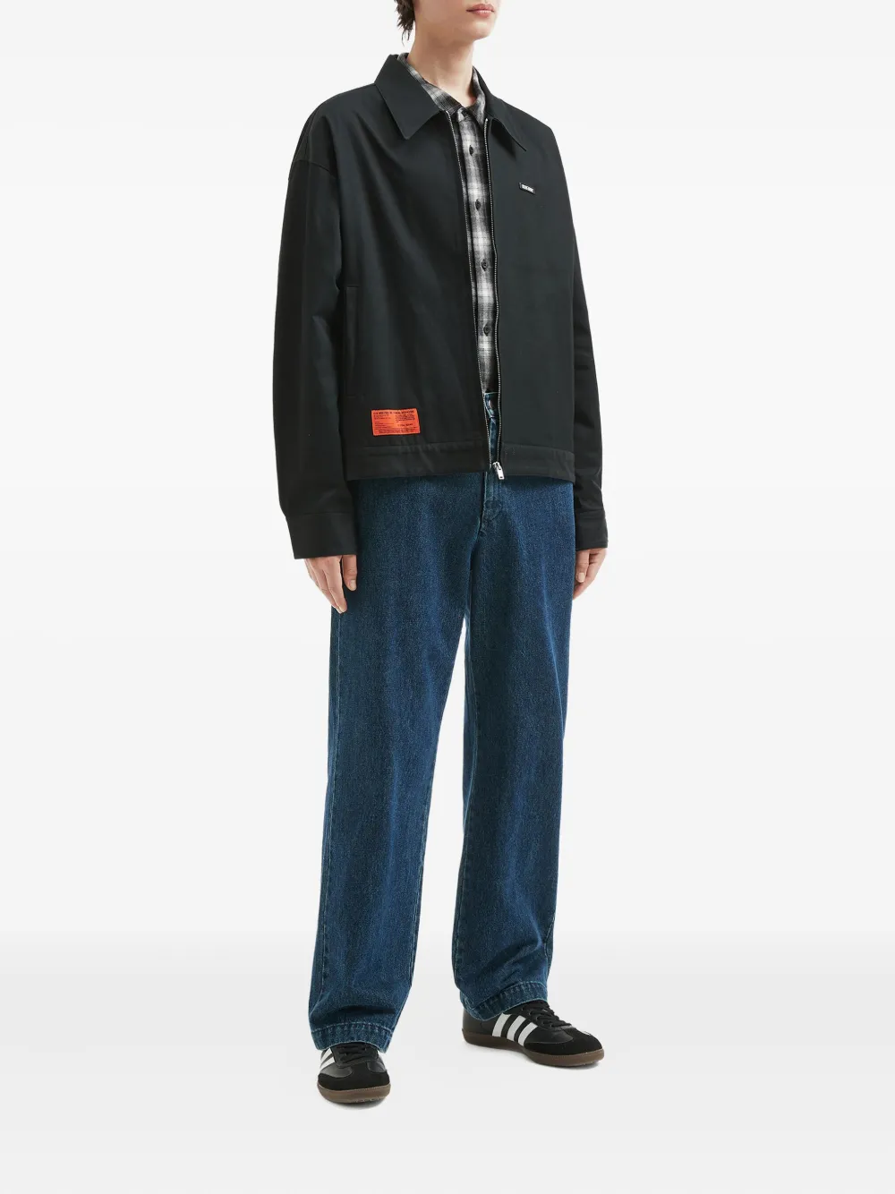 izzue logo-plaque zip-front jacket | Shirt Jackets | Image 2