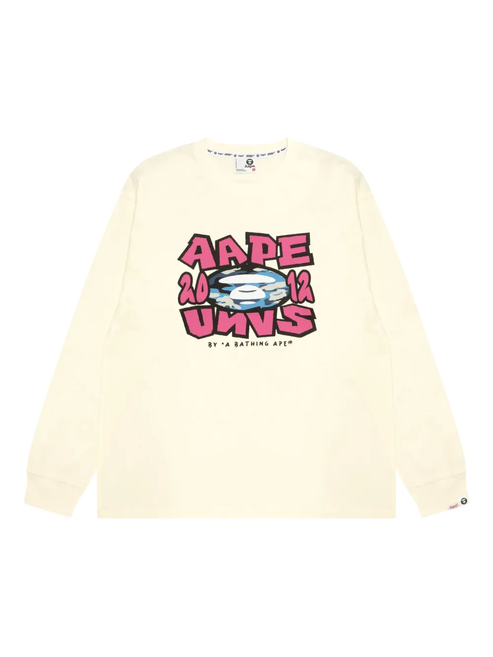 AAPE BY *A BATHING APE® graphic-print long-sleeved sweatshirt | Neutrals | Image 1