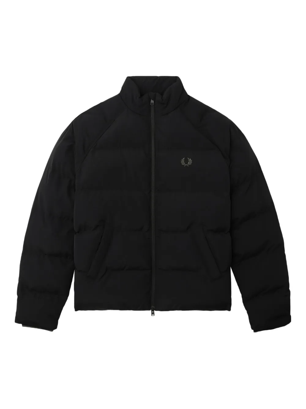 Fred Perry quilted laurel-wreath padded jacket | Black | Image 1