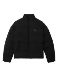Fred Perry quilted laurel-wreath padded jacket - Black