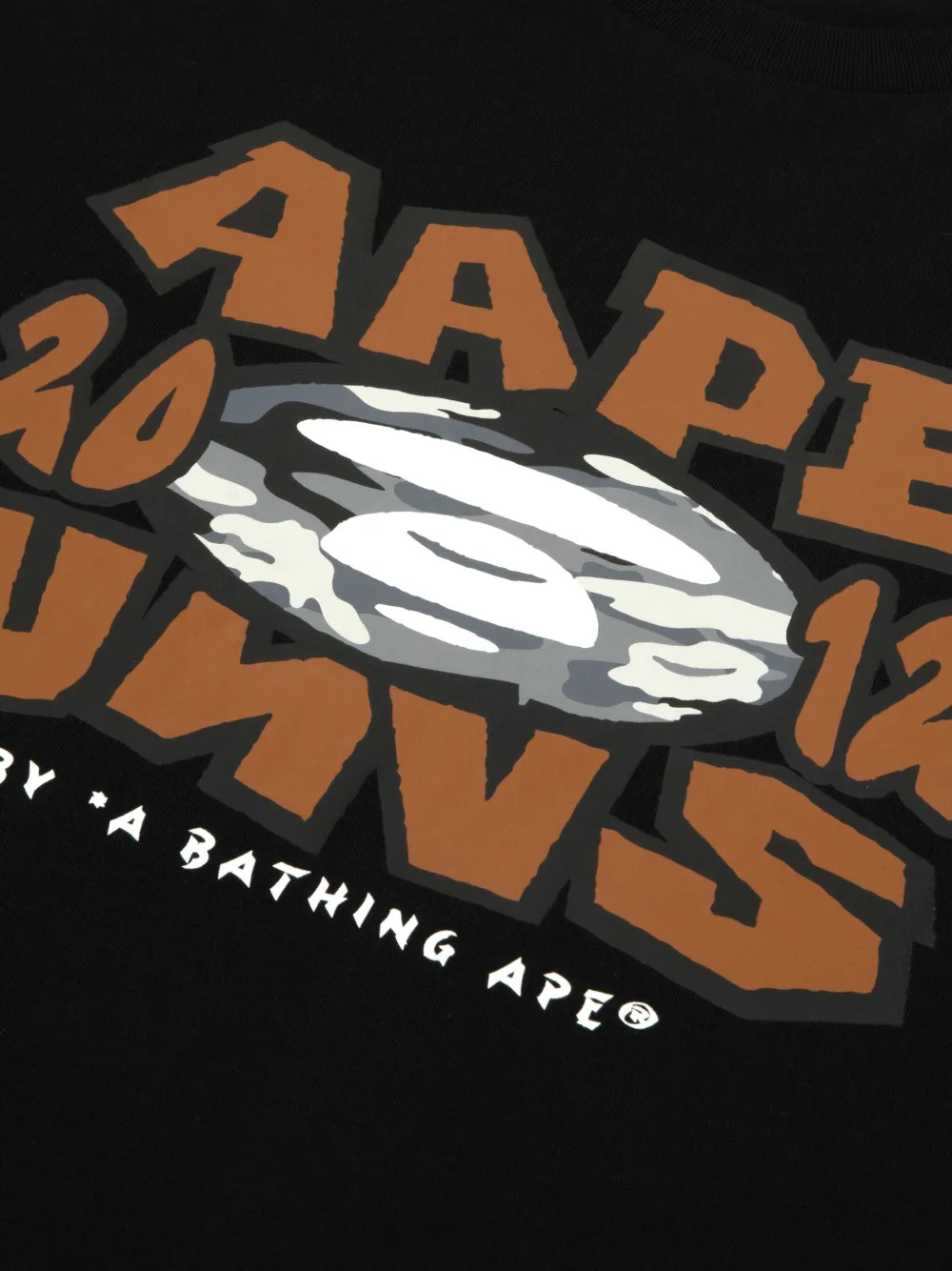 Aape By A Bathing Ape Crew-neck Long-sleeve Sweatshirt In Black