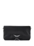 Zadig&Voltaire grained leather logo-detail shoulder bag - Black