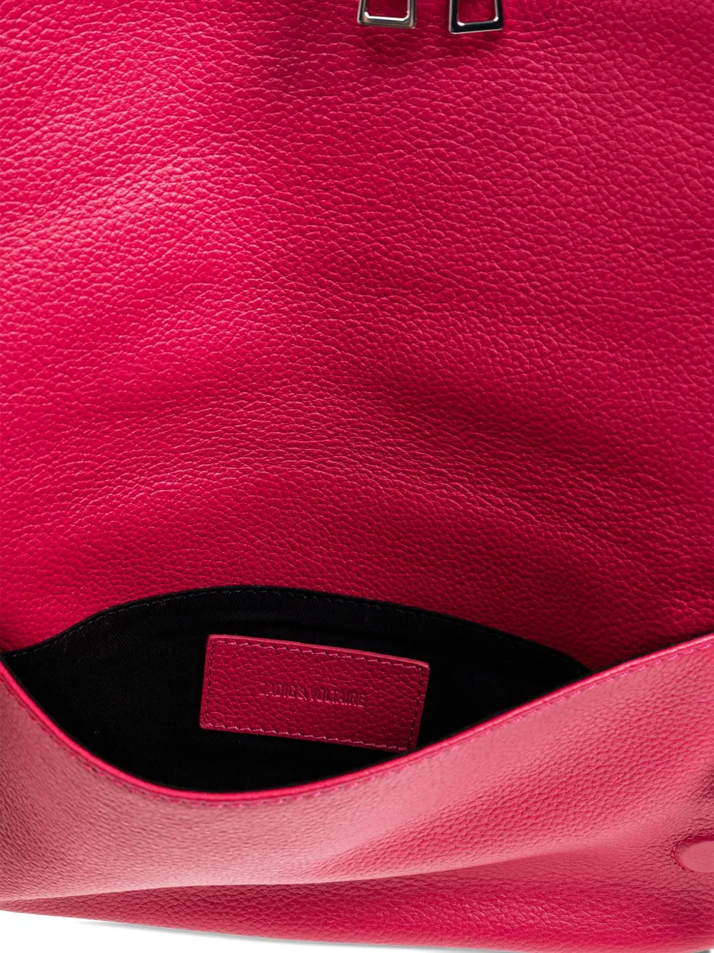 Zadig&Voltaire Schoudertas van bewerkt leer met logodetail Roze
