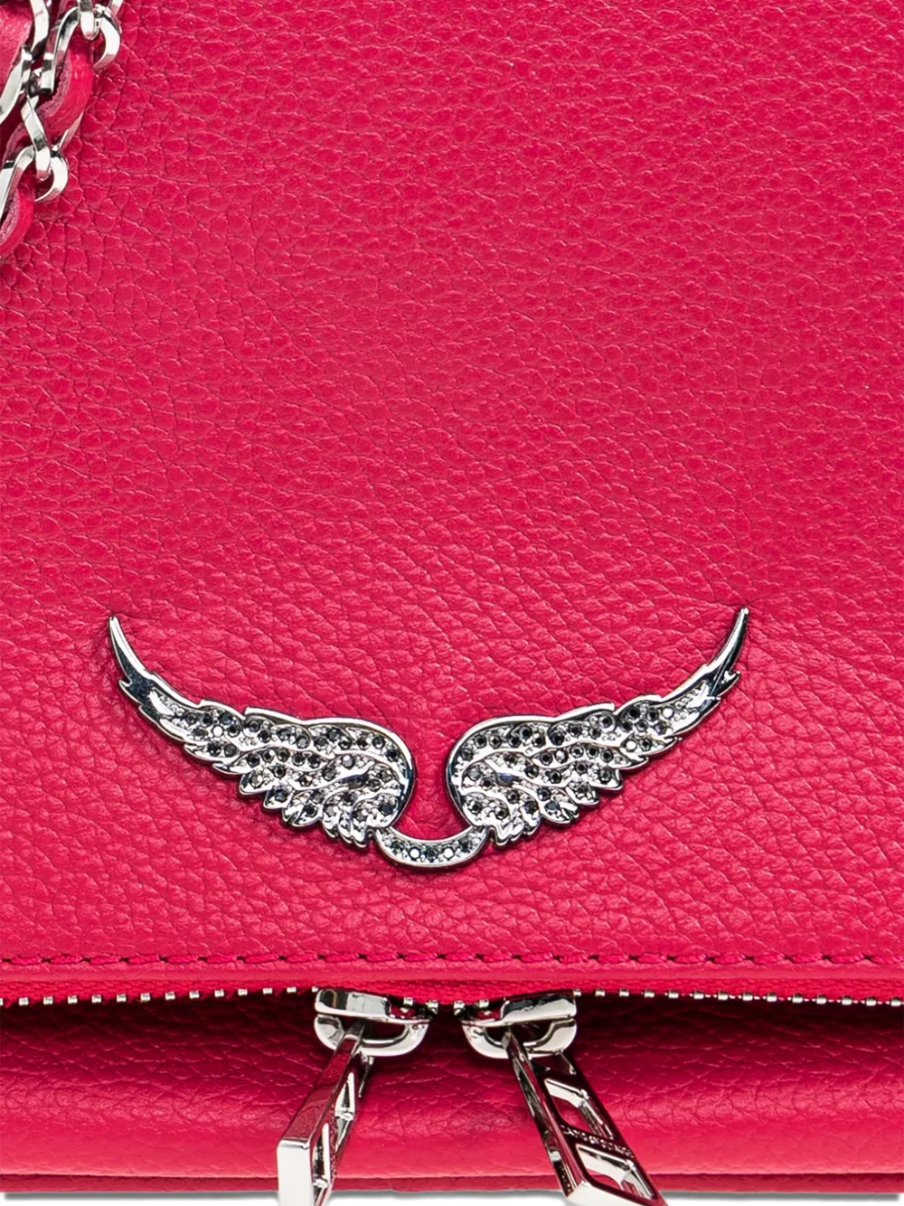 Zadig&Voltaire Schoudertas van bewerkt leer met logodetail Roze