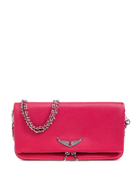 Zadig&Voltaire bolsa de hombro granulada con detalle del logo