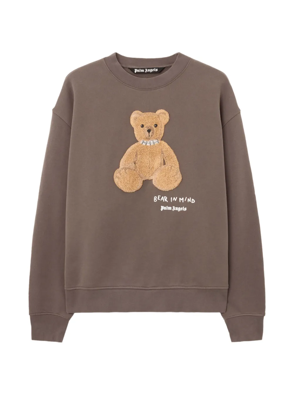 Palm Angels Sweater met teddybeerapplicatie en ronde hals Grijs