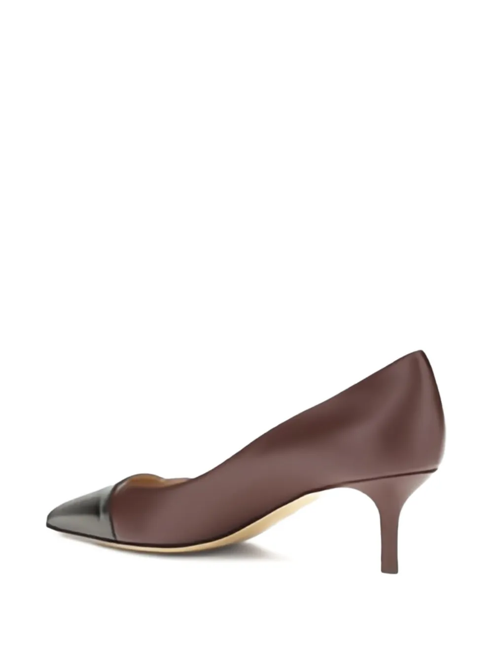 Francesco Russo 55mm leather pointed-toe pumps Brown