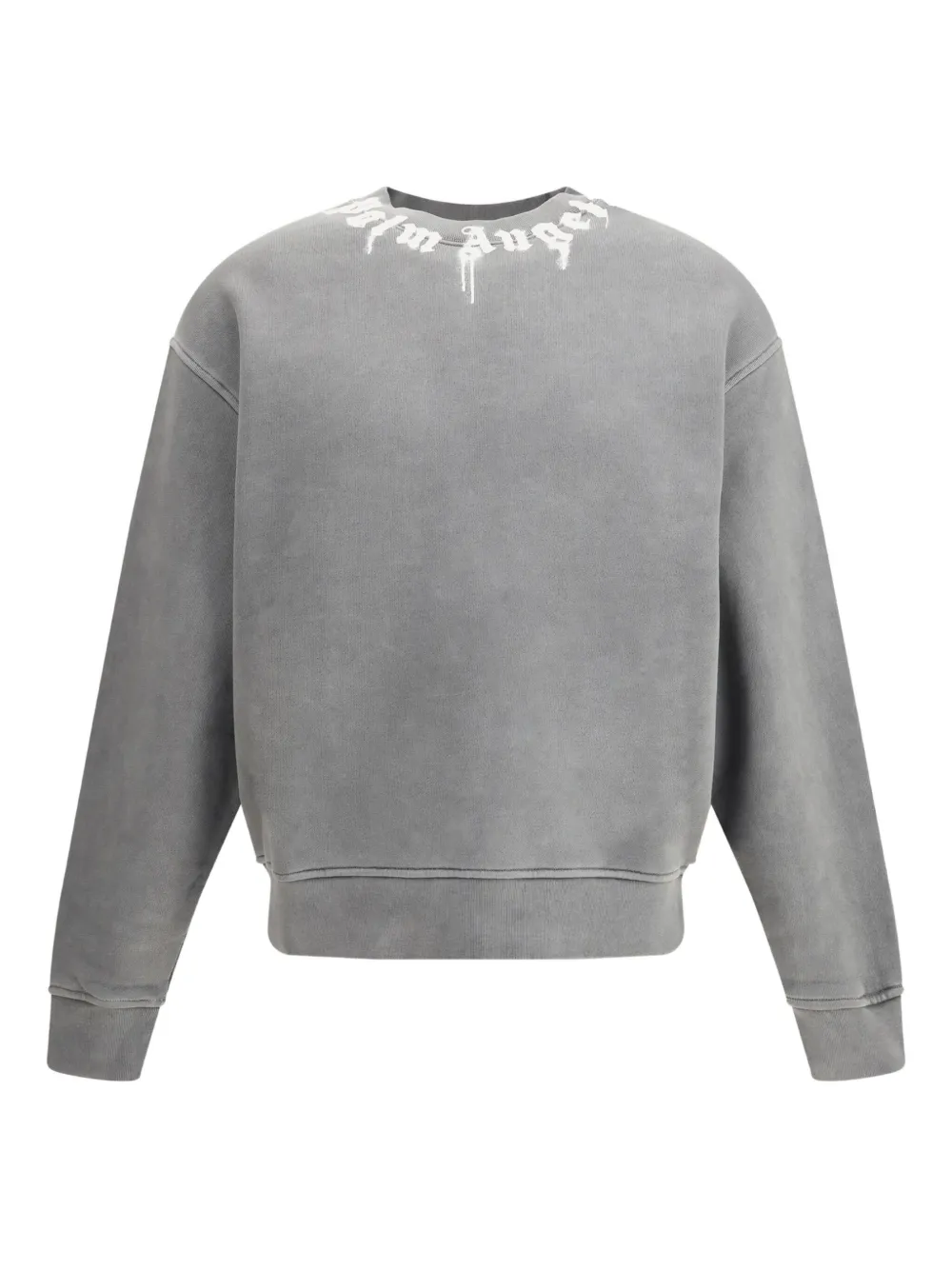 Palm Angels neck-logo crew-neck sweatshirt | Grey | Image 1