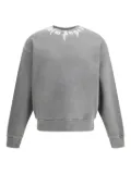 Palm Angels neck-logo crew-neck sweatshirt - Grey