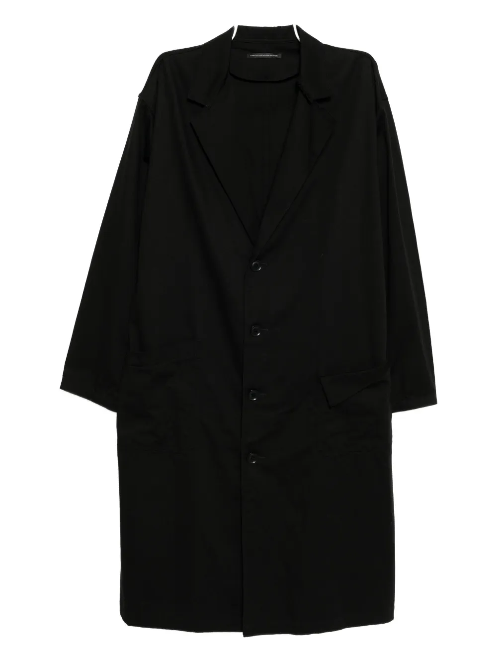 Y's cotton twill coat | Black | Image 1