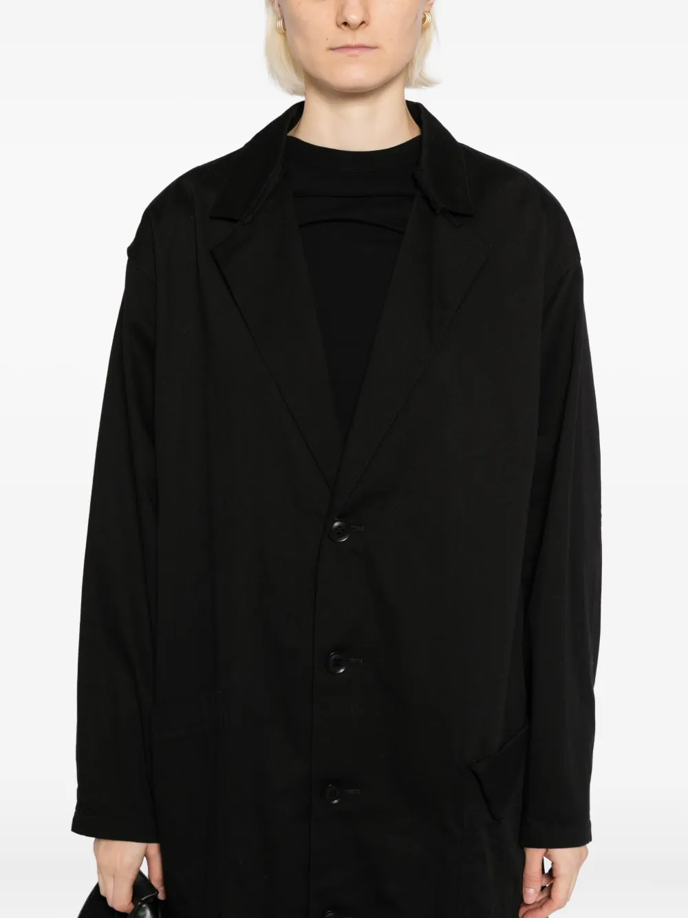 Y's Katoenen jas Zwart