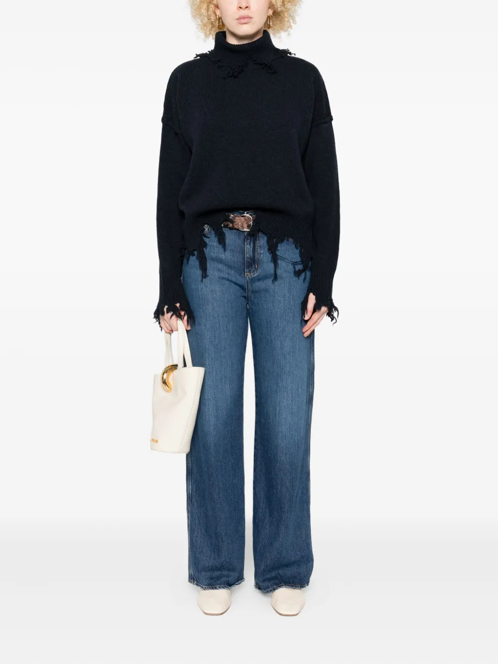 Seafarer STELLA frayed-edges high-neck sweater | Knitted Sweaters | Image 2