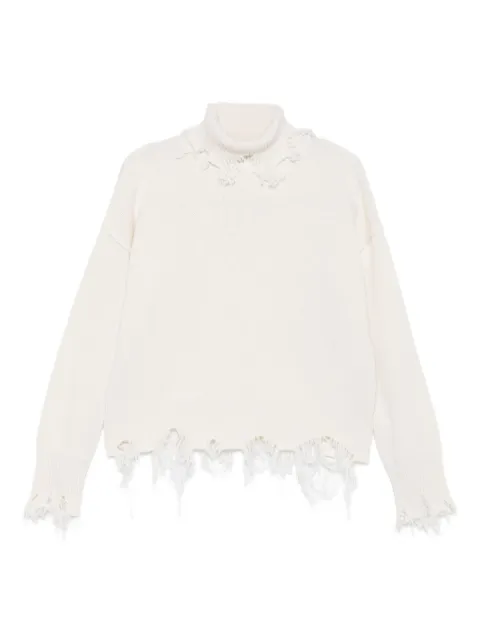 Seafarer STELLA frayed-edges high-neck sweater
