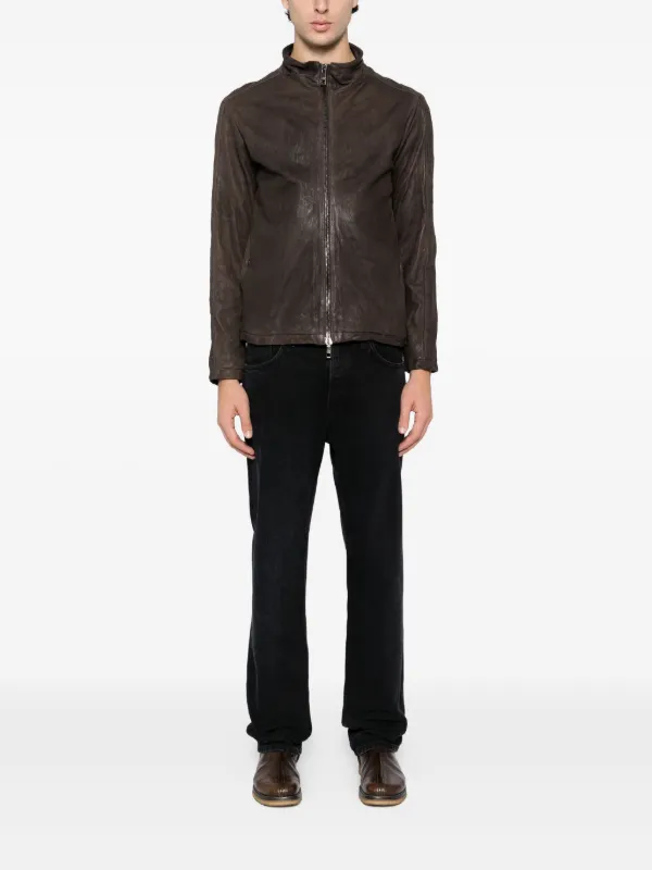 GIORGIO BRATO  レザージャケット ブラウン系 サイズ46 Giorgio Brato レザージャケット | ブラウン | FARFETCH JP