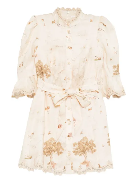 ZIMMERMANN applique mini dress