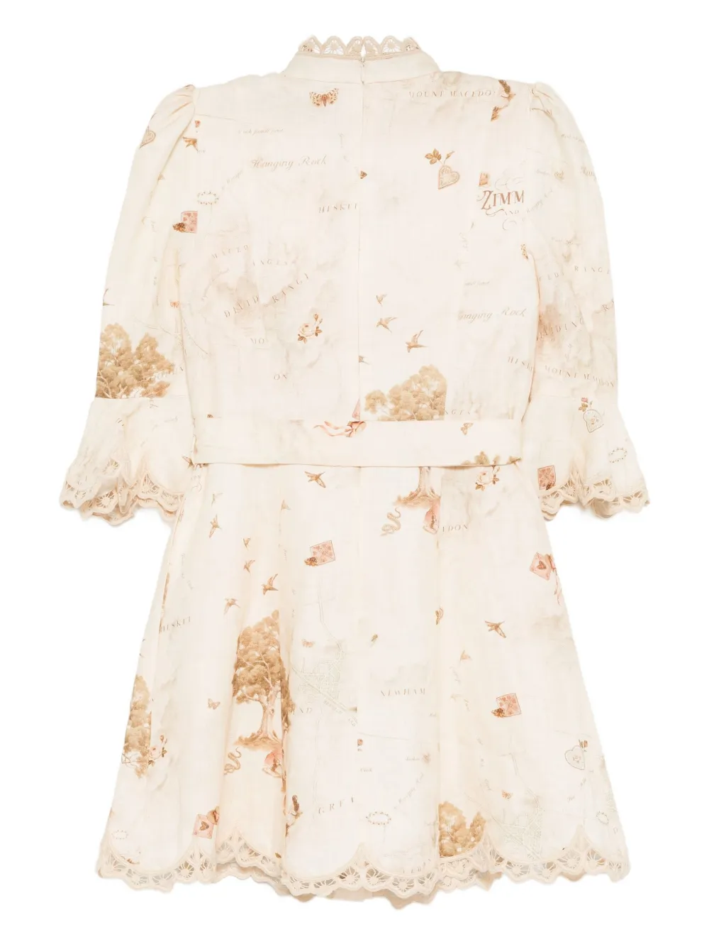 ZIMMERMANN applique mini dress - Beige