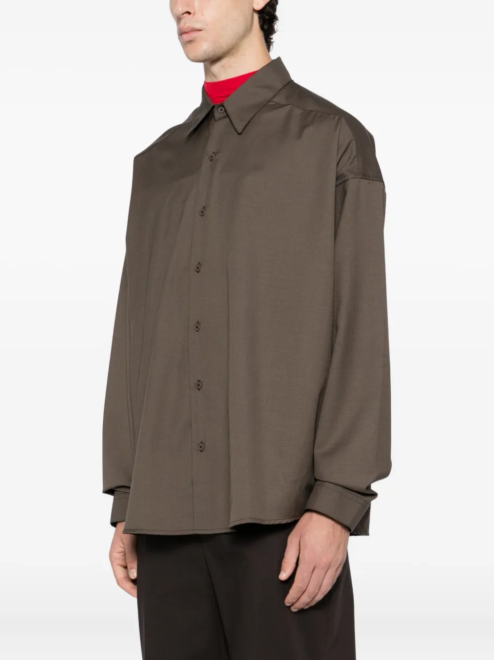 ENTIRE STUDIOS Overhemd met lange mouwen Bruin