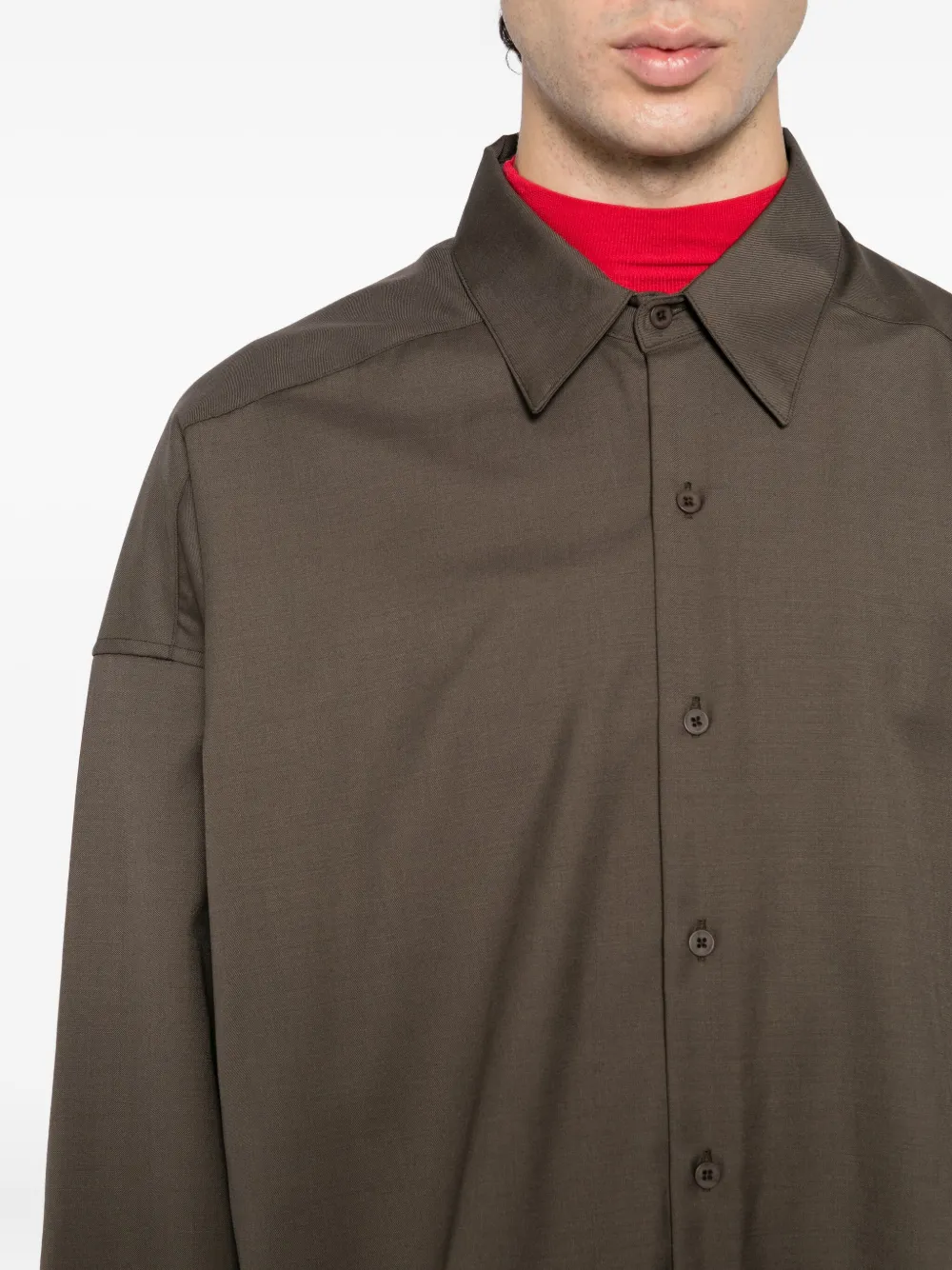 ENTIRE STUDIOS Overhemd met lange mouwen Bruin