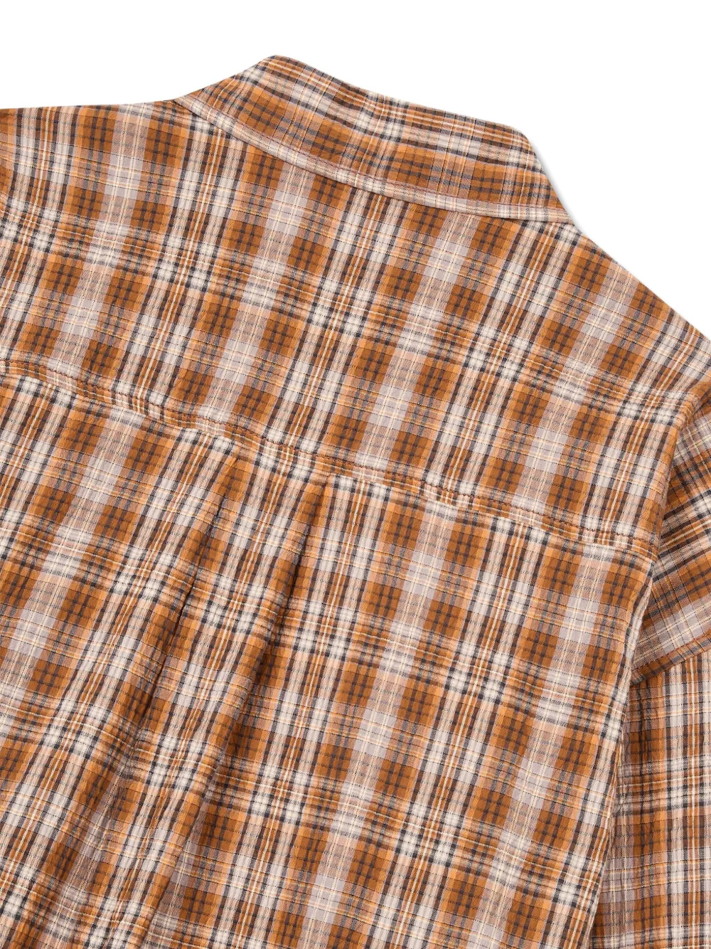 STUDIO TOMBOY Geruite blouse met enkele zak Oranje