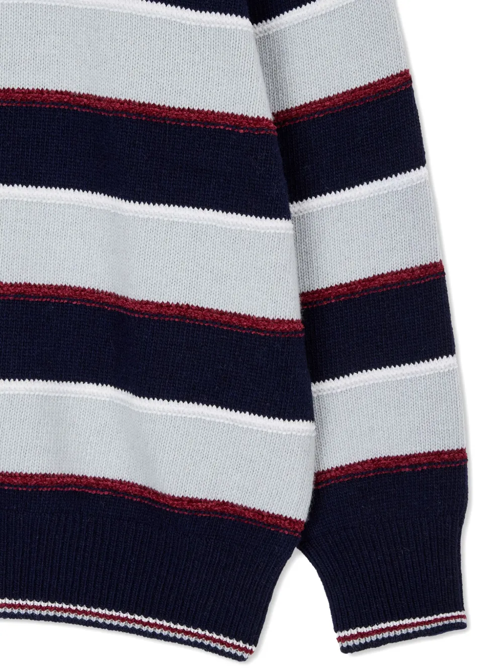 Studio Tomboy Stripe Crew-neck Sweater In Blue