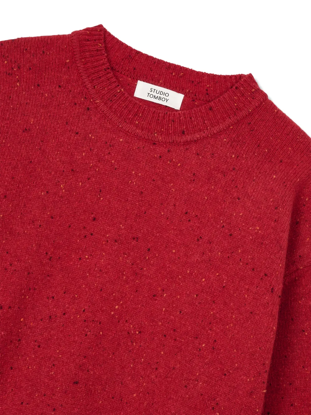 Studio Tomboy Speckled Sweater In Red