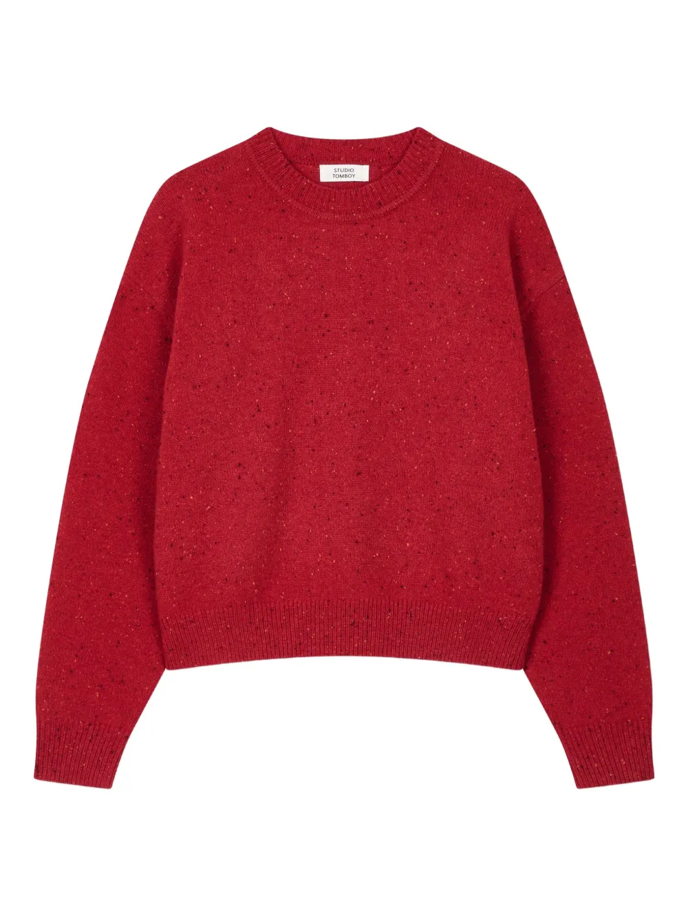 Studio Tomboy Speckled Sweater In Red