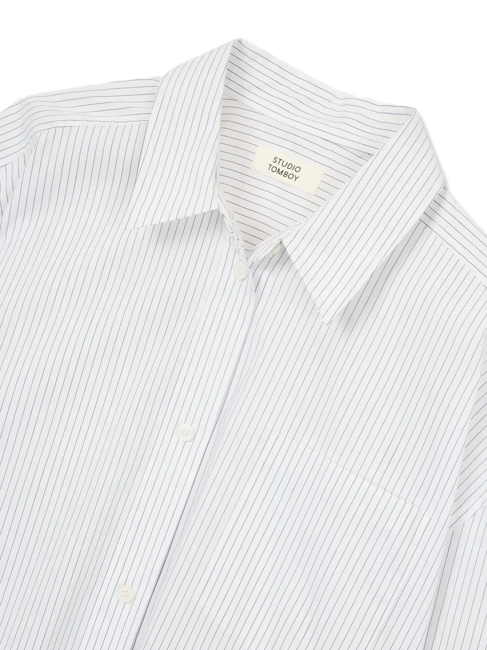 STUDIO TOMBOY Gestreept blouse met zak Wit