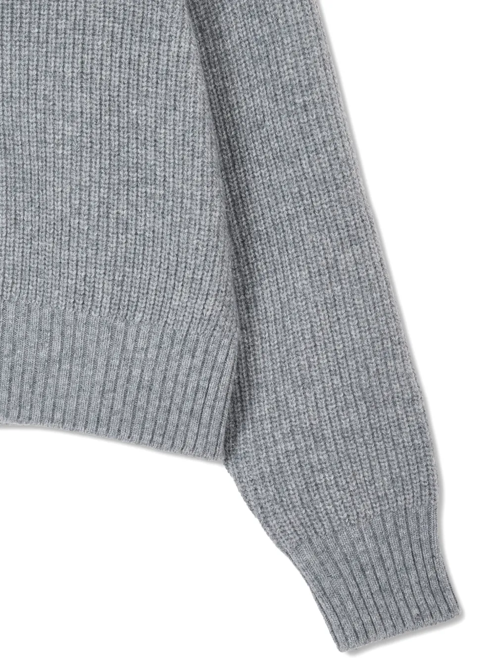 STUDIO TOMBOY Ribgebreide trui met V-hals Grijs