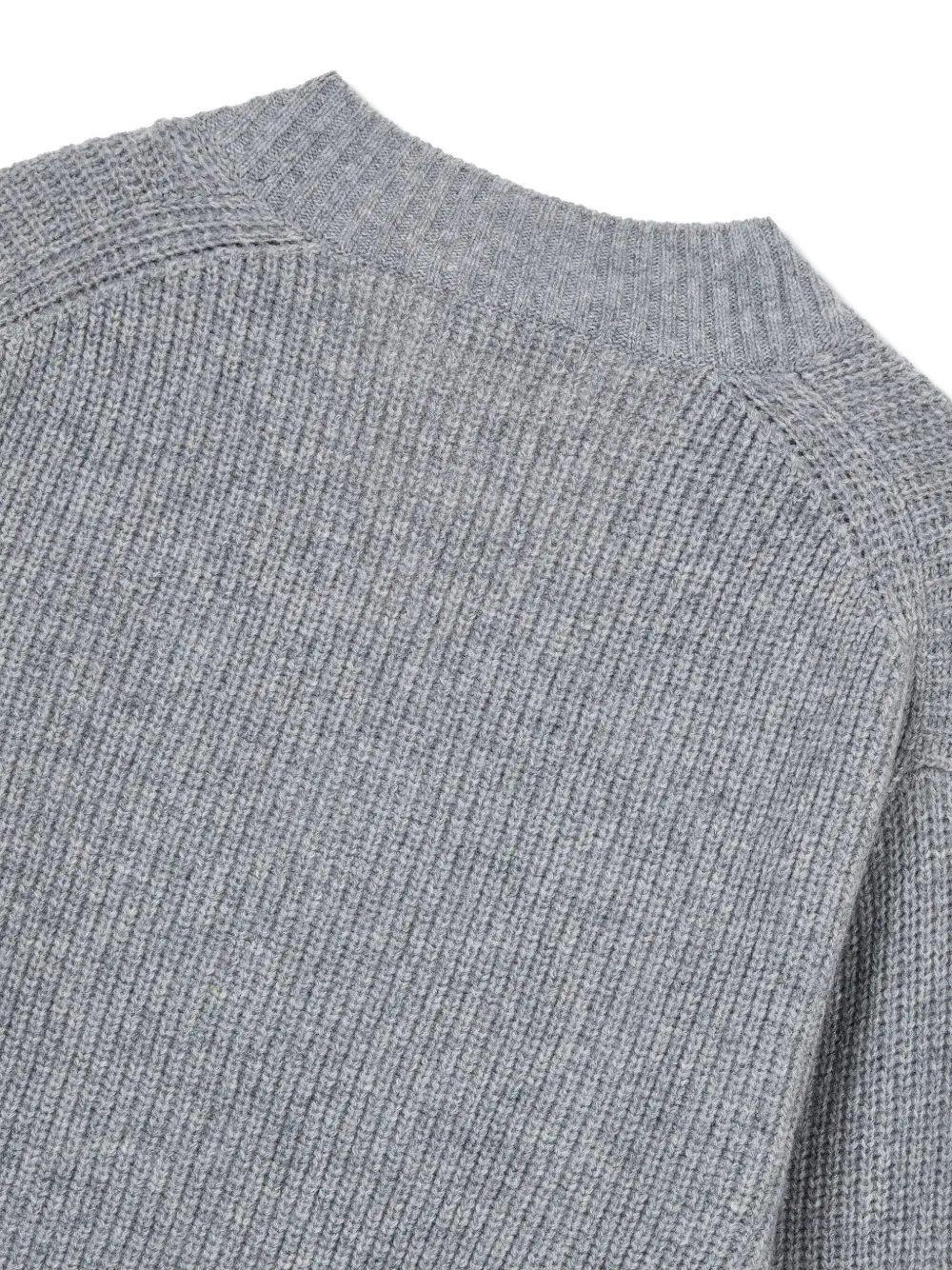 STUDIO TOMBOY Ribgebreide trui met V-hals Grijs