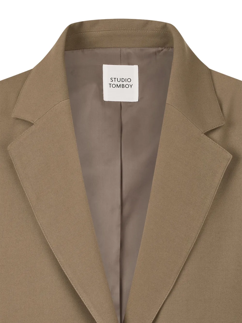 Studio Tomboy Single-breasted Oversized Blazer In Brown