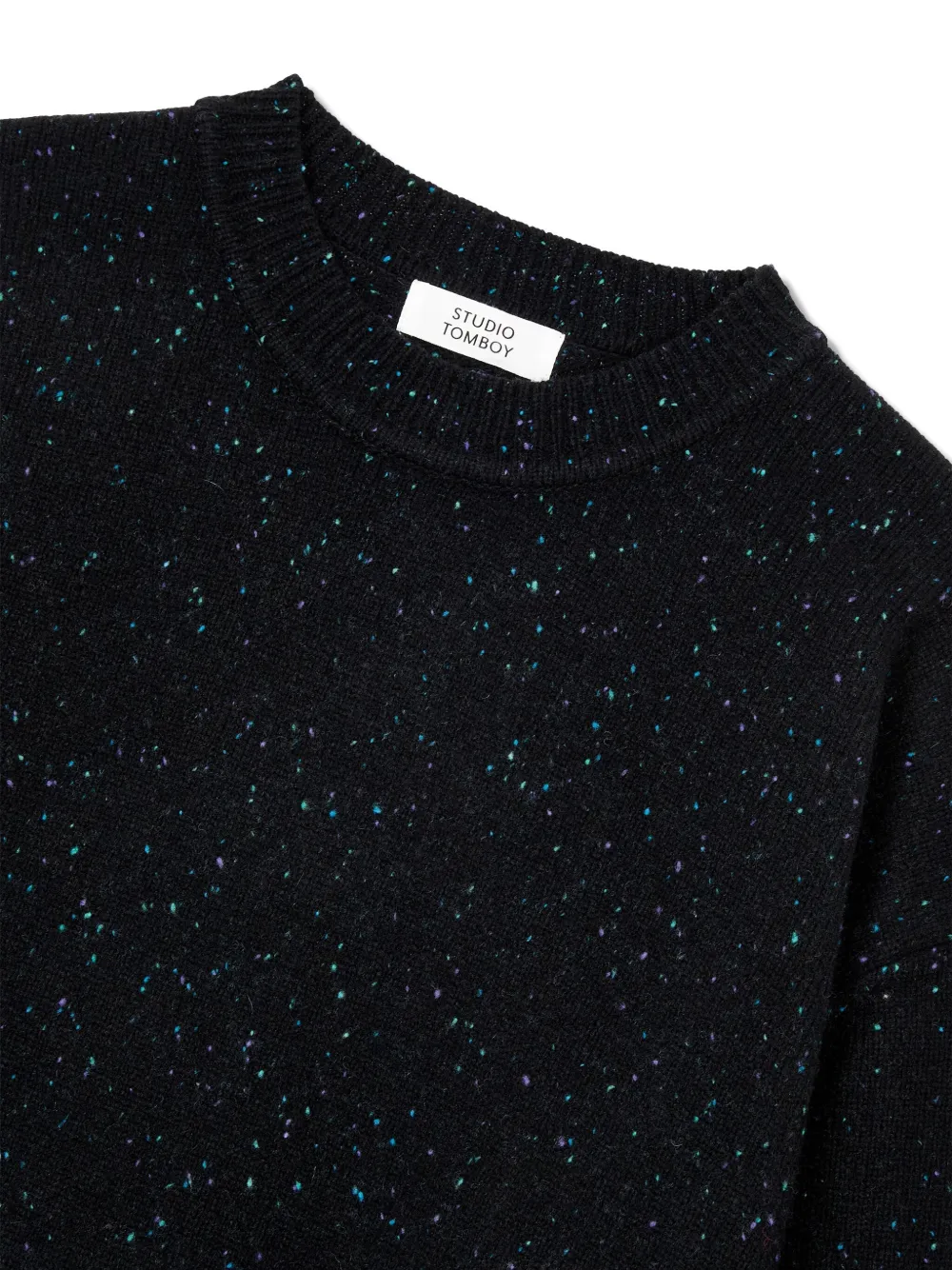 Studio Tomboy Speckle Sweater In Black