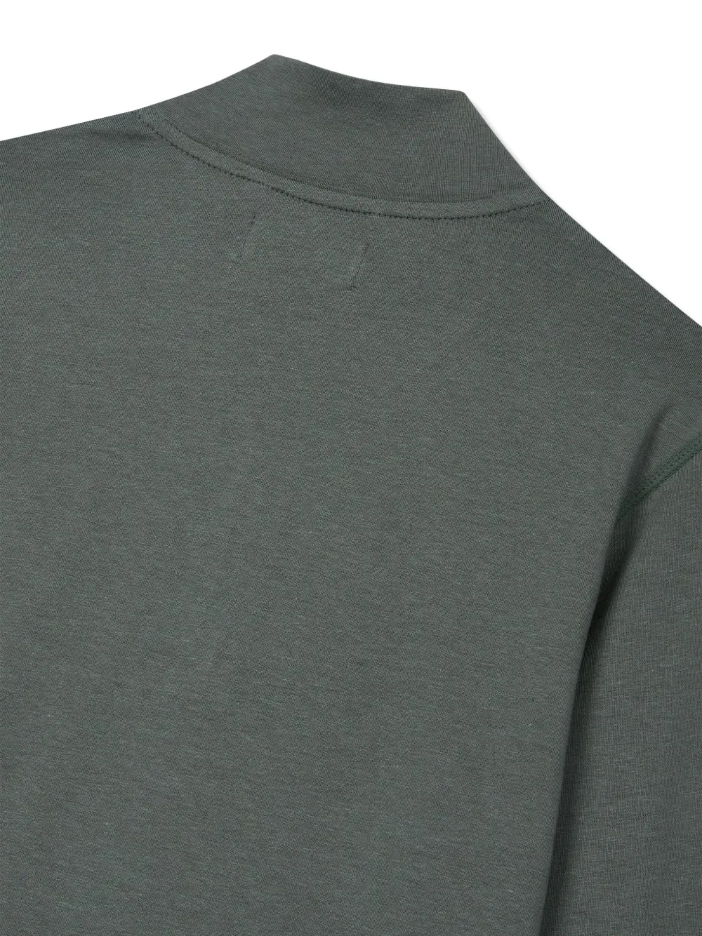 Studio Tomboy Half-zip Panelled Sweatshirt In Green