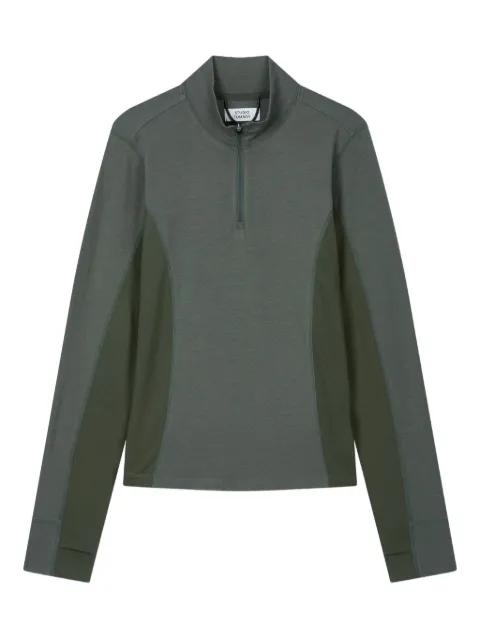 STUDIO TOMBOY half-zip panelled sweatshirt