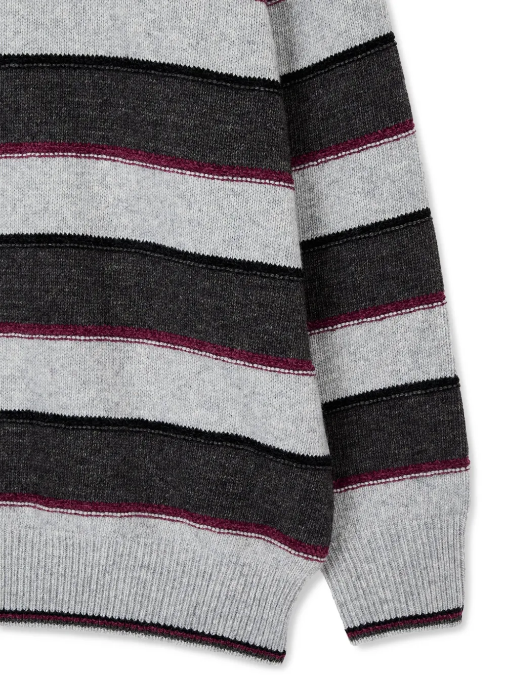 Studio Tomboy Striped Sweater In Gray