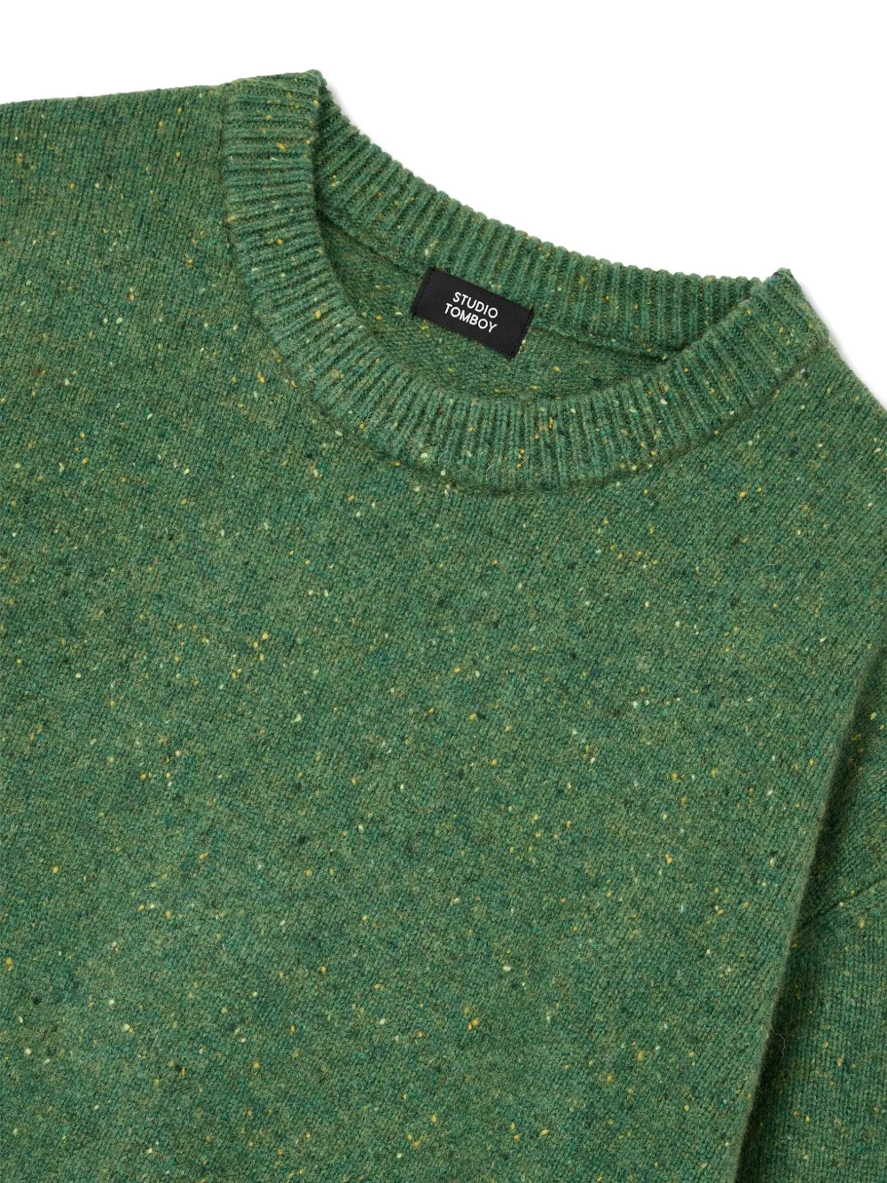 Studio Tomboy Speckle-knit Sweater In Green