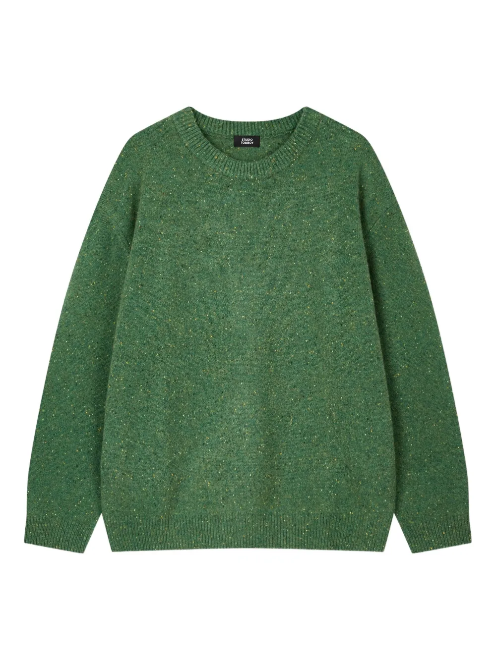 Studio Tomboy Speckle-knit Sweater In Green