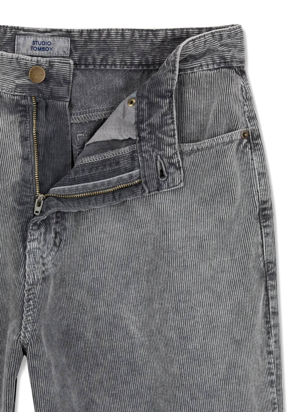 Studio Tomboy Five-pockets Corduroy Trousers In Gray