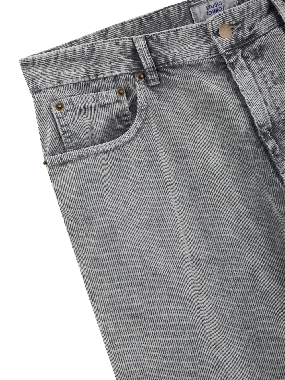 Studio Tomboy Five-pockets Corduroy Trousers In Gray