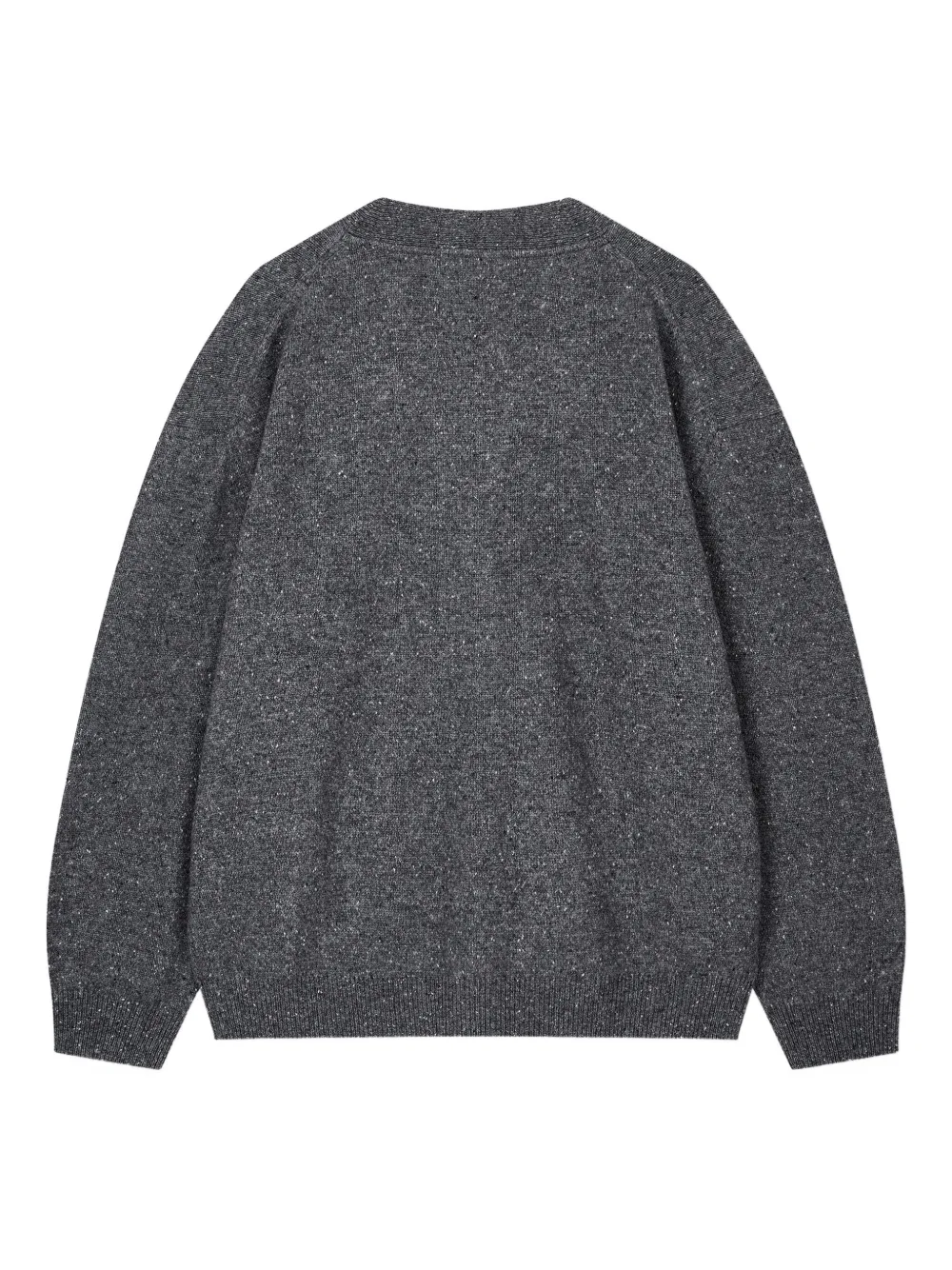 Studio Tomboy Speckle-knit Button Cardigan In Gray